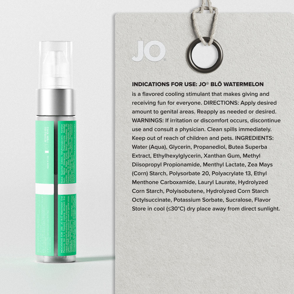 JO Blo Watermelon Flavoured Oral Pleasure Gel - 30 ml Bottle