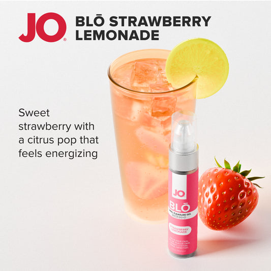 JO Blo Strawberry Lemonade Flavoured Oral Pleasure Gel - 30 ml Bottle