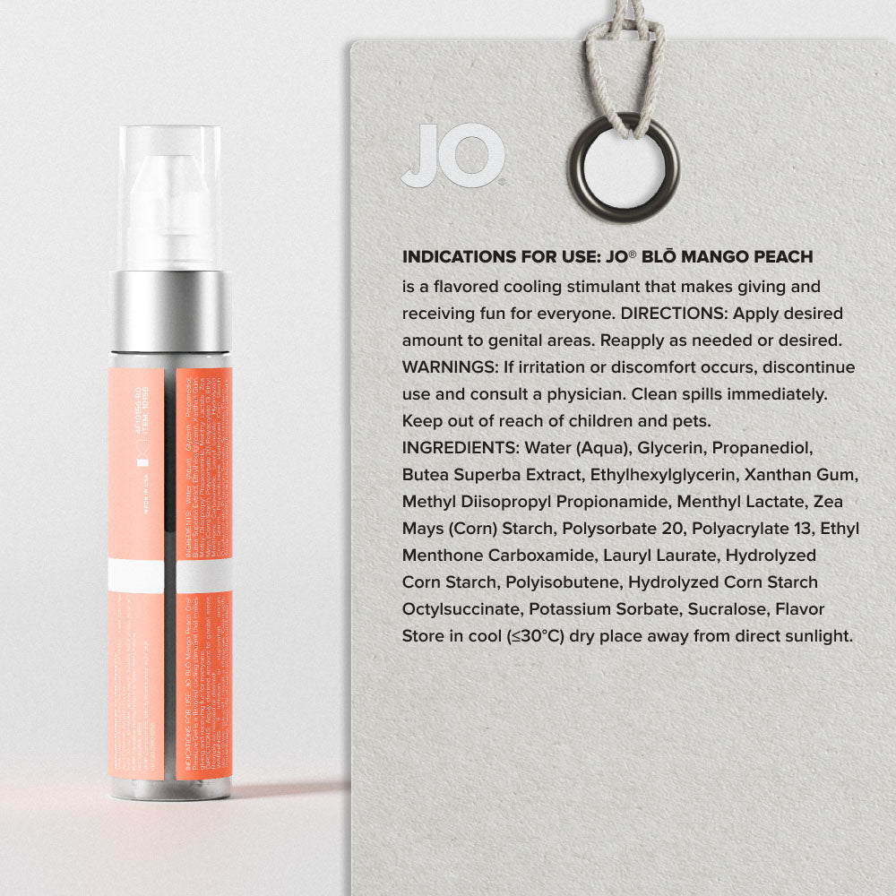 JO Blo Mango Peach Flavoured Oral Pleasure Gel - 30 ml Bottle