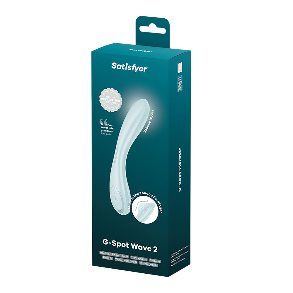 Satisfyer G-Spot Wave 2 - Ice Blue 23.6 cm Flicking Tip Vibrator