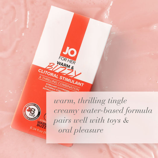 JO Warm & Buzzy Clitoral Stimulant - 10 ml - Warming Clitoral