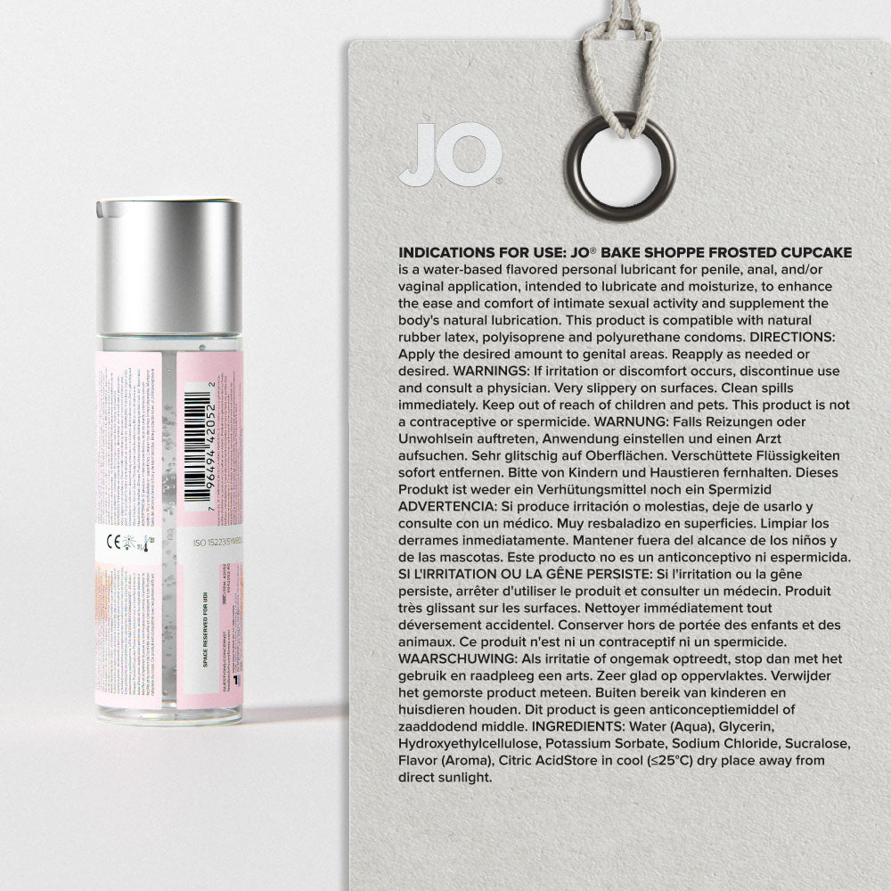 JO Bake Shoppe - Frosted Cupcake Flavoured Water Based Lubricant - 60