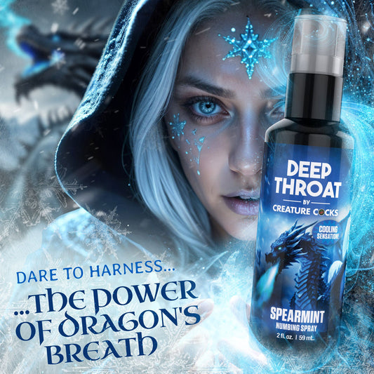 Creature Cocks Deep Throat Spray - Spearmint - Spearmint Flavoured Numbing Spray - 59 ml Spray
