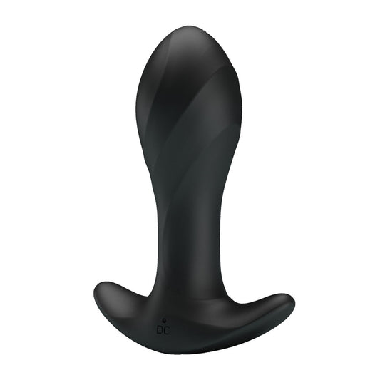 Party Up KEITH Vibrating Plug - Black 10.5 cm Vibrating Butt Plug