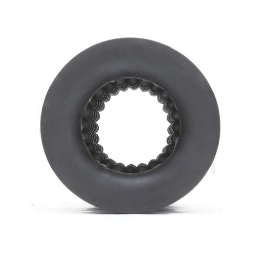 Maia ELI Black 10 cm Stroker Sleeve. Studio photo of the stroker on a white background, another angle.