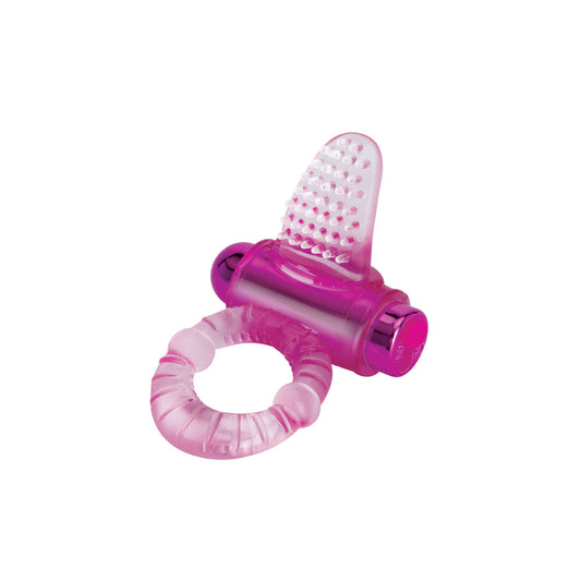 Bodywand Rechargeable Lick It Pleasure Ring - Pink Vibrating Cock Ring