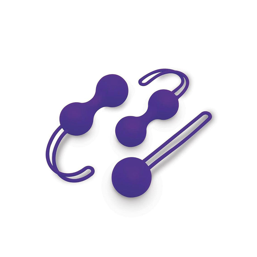 Bodywand Squeeze 3pc Kegel Training Set - Purple Weighted Kegel Ball