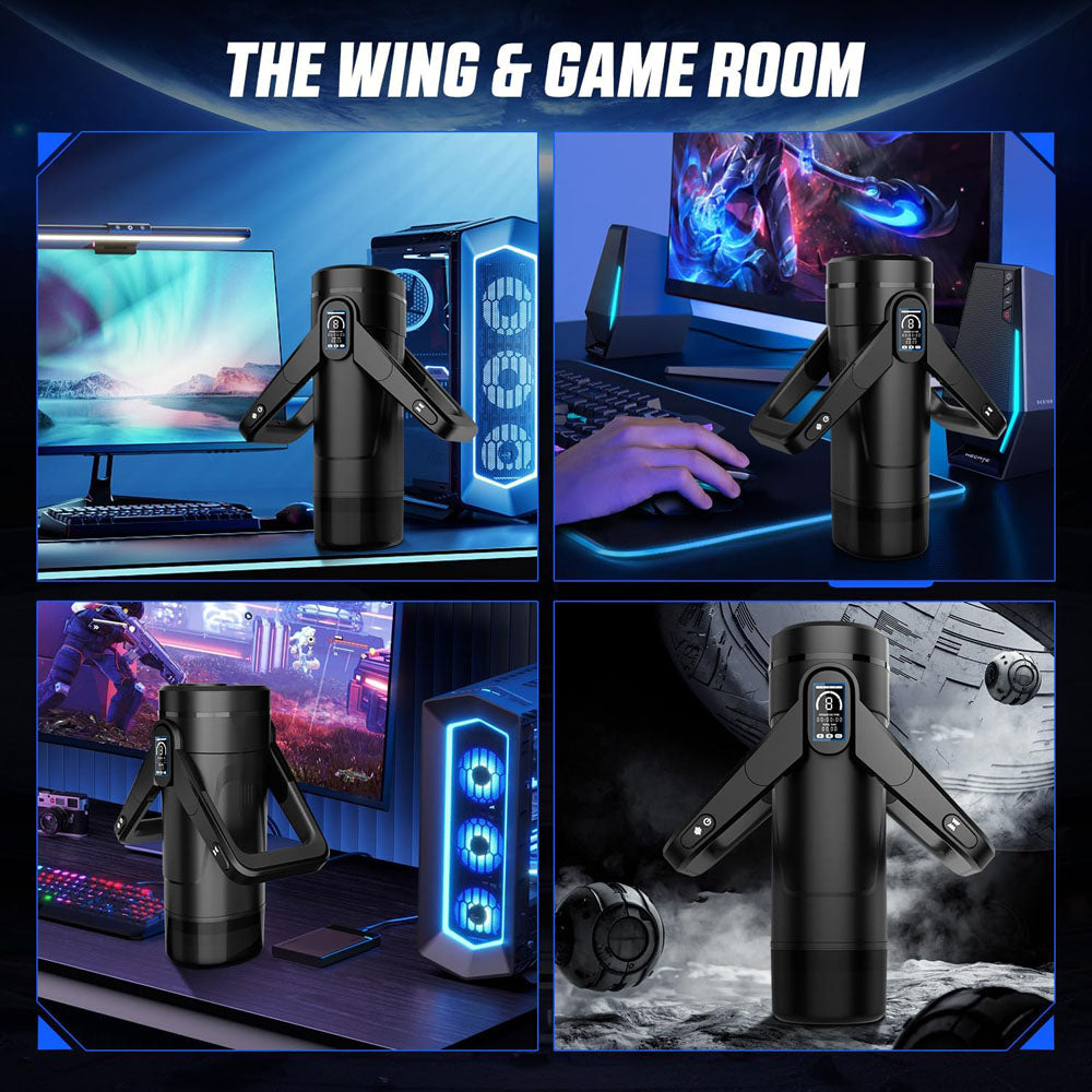 CyberSkin The Wing - Black Thrusting & Massaging Auto Masturbator