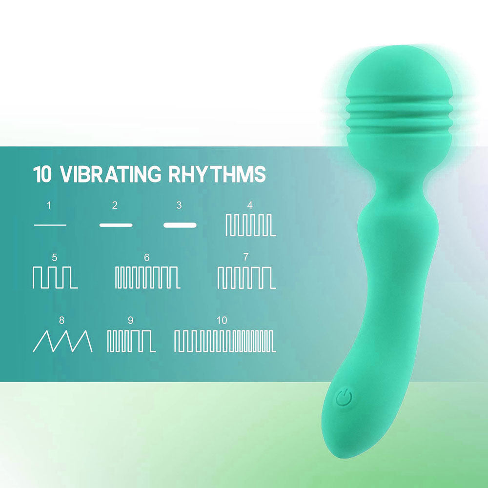 Xciter - Teal 16.5 cm USB Rechargeable Massage Wand