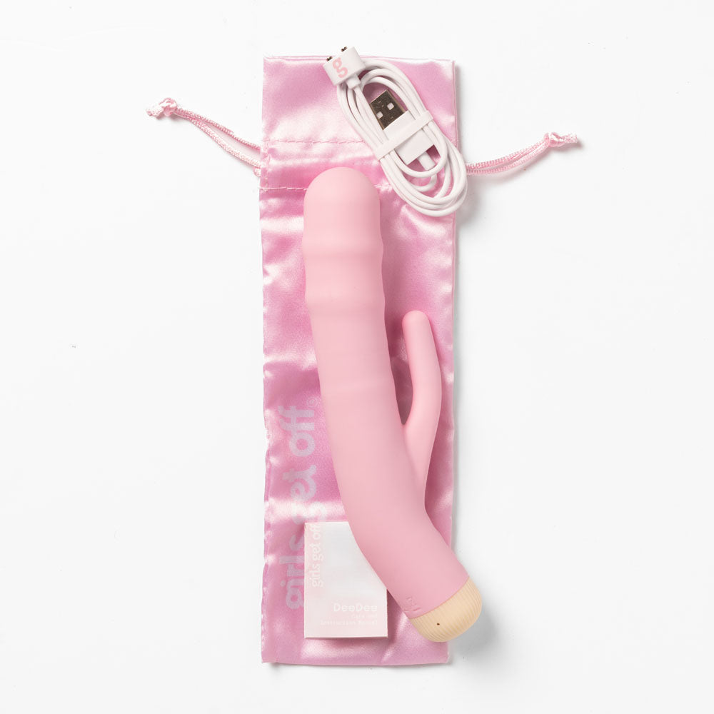 Girls Get Off - DeeDee - Pink 19 cm Thrusting Rabbit Vibrator