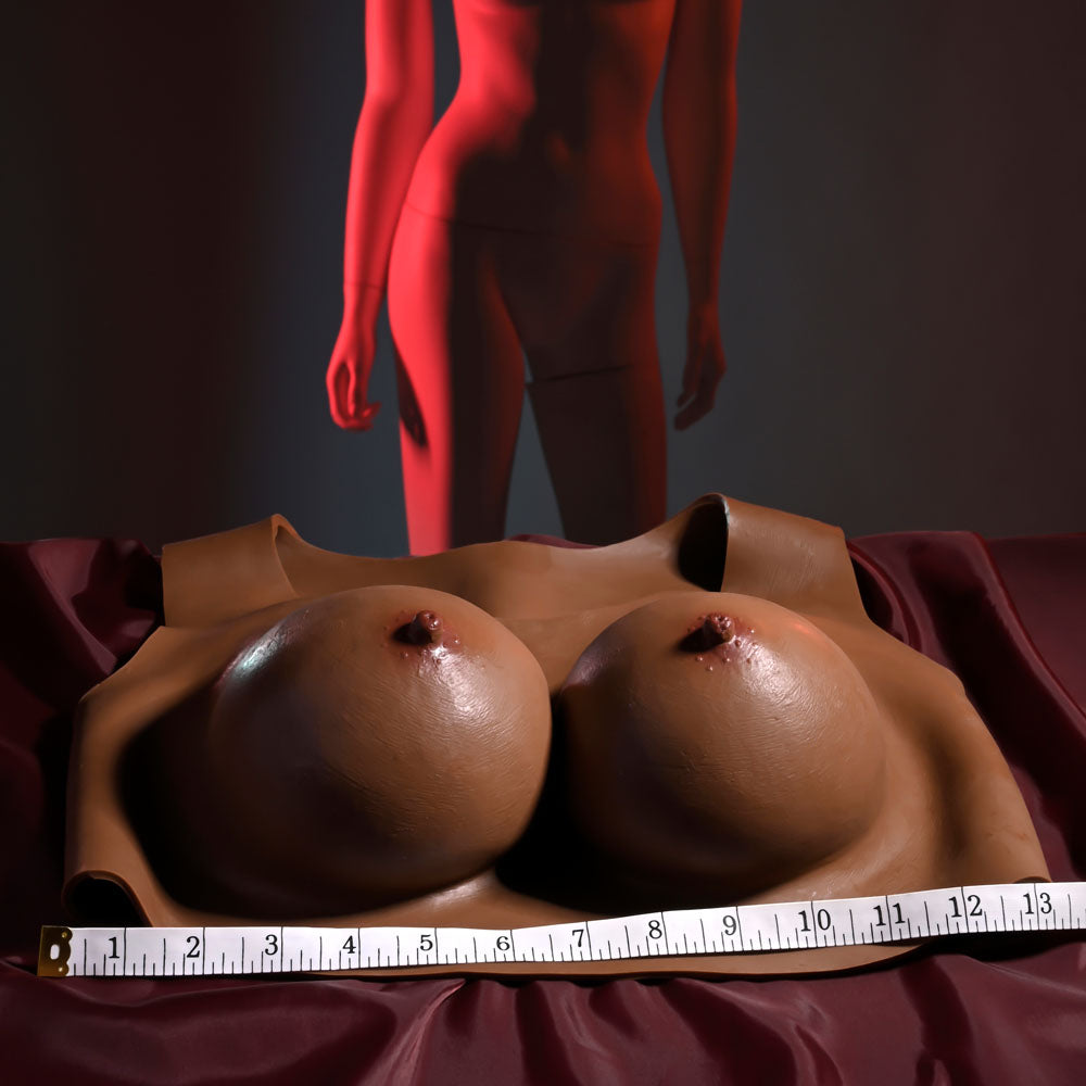 Gender X UNDERGARMENTS - PLATE D-CUP - Dark - Brown Wearable Breasts