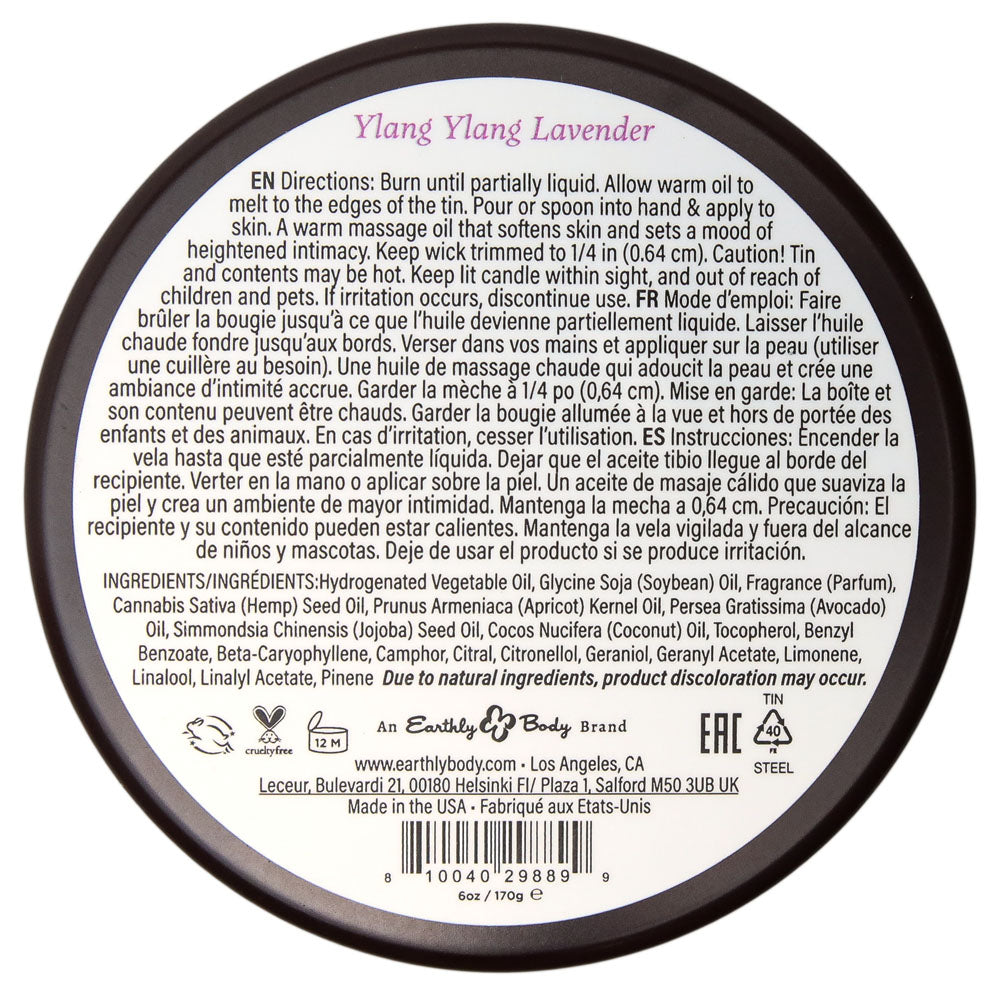 EB Aphrodisiac Massage Candle - Ylang Ylang Lavender Scented Massage