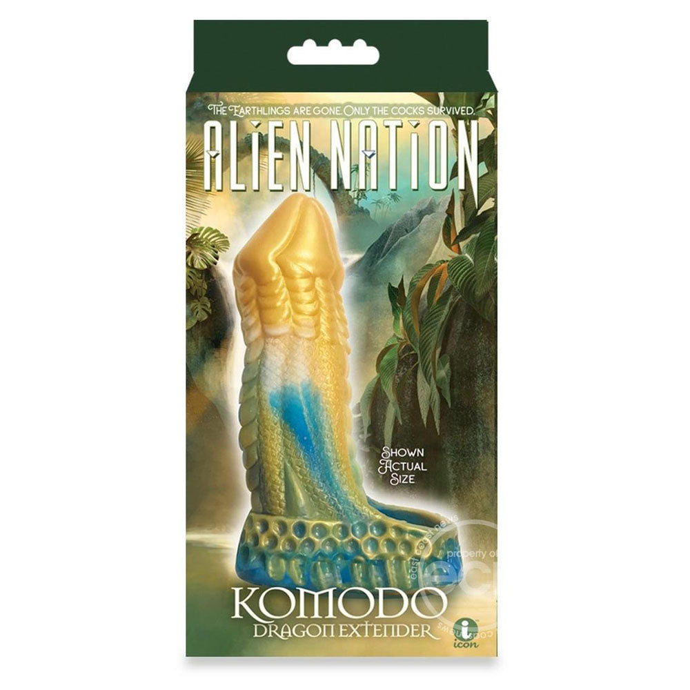 Alien Nation - Komodo - Blue/Gold Penis Extender Fantasy Sleeve