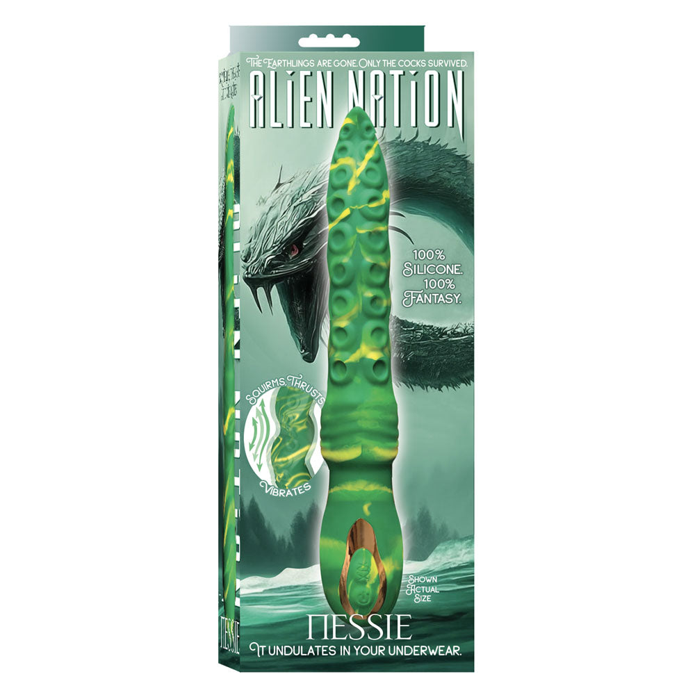 Alien Nation - Nessie - Green/Yellow USB Rechargeable Squirming Fantasy Tentacle Vibrator