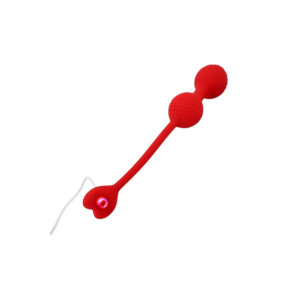Adam & Eve SWEETHEART Kegel Trainer - Red Vibrating Kegel Balls