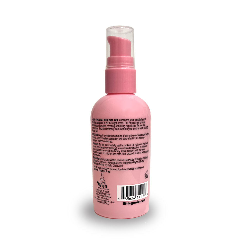 B-LUVD Tingling Arousal Gel - Water Based Unisex Arousal Gel Lubricant