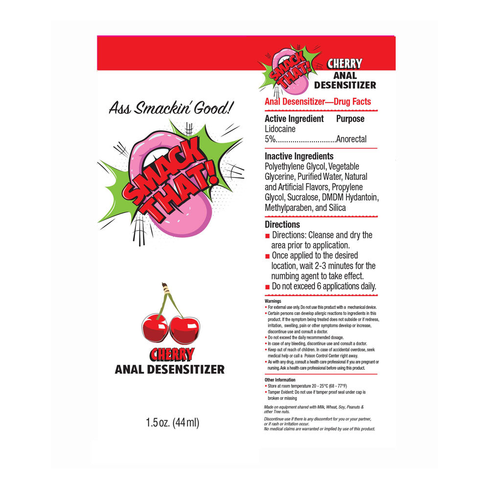 Smack That! Anal Desensitiser - Cherry Flavoured Anal Desensitiser