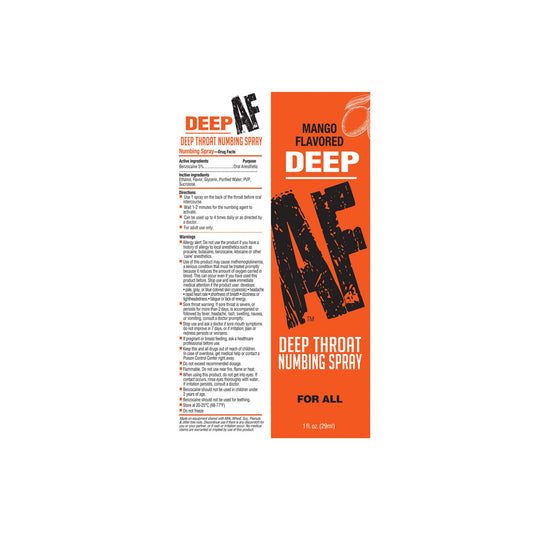 Deep AF - Mango Flavoured Deep Throat Spray - 29 ml