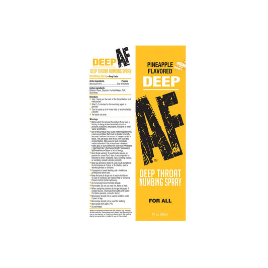 Deep AF - Pineapple Flavoured Deep Throat Spray - 29 ml