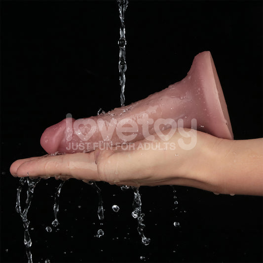Dual Density Power Cock - 6 Inch Flesh 16 cm Vibrating Dong
