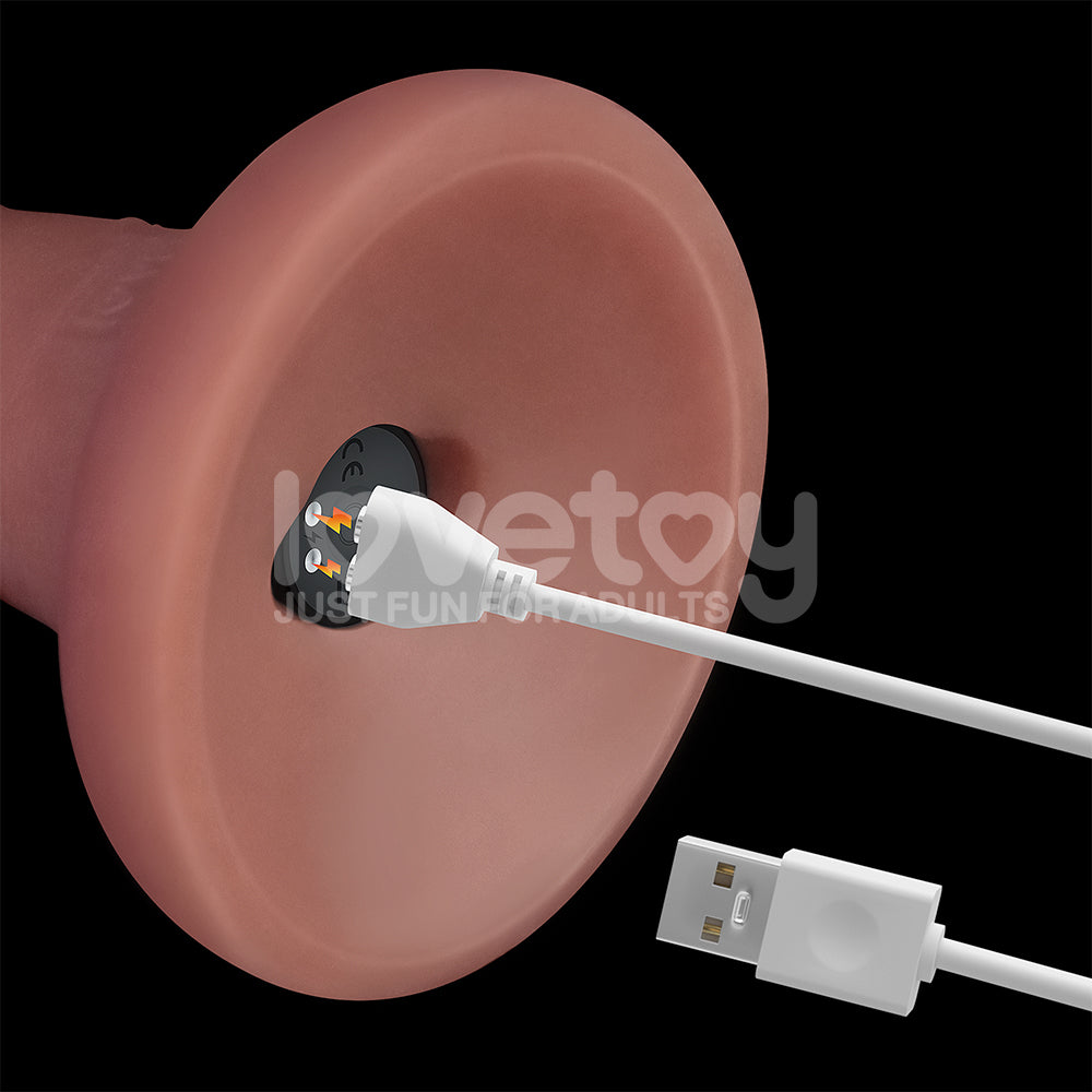 Dual Density Power Cock - 6 Inch Flesh 16 cm Vibrating Dong