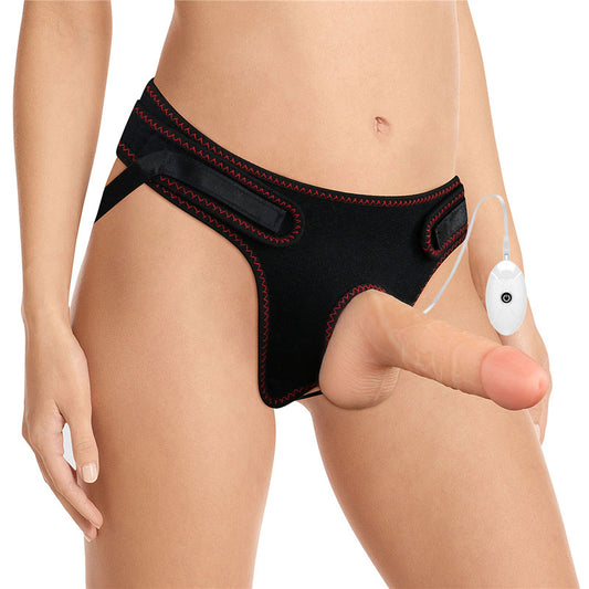 Ingen Vibrating Easy Strap-On Set - Flesh (7'') Vibrating Strap-On
