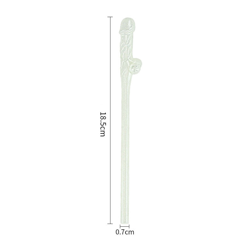 Jokes & Parties Glow In The Dark Willy Straws - Glow in Dark Dicky
