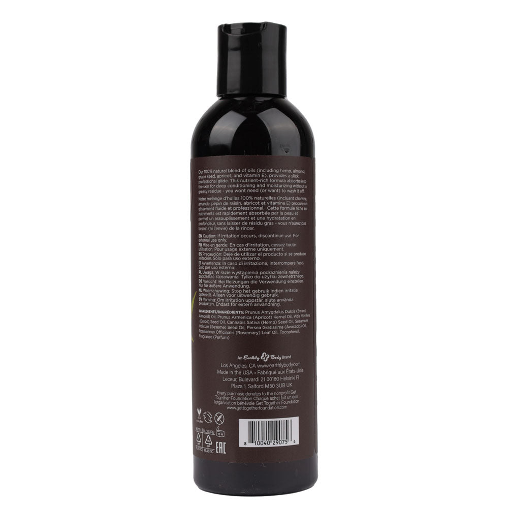 Hemp Seed Massage & Body Oil - Beach Daze Scented - 237 ml Bottle
