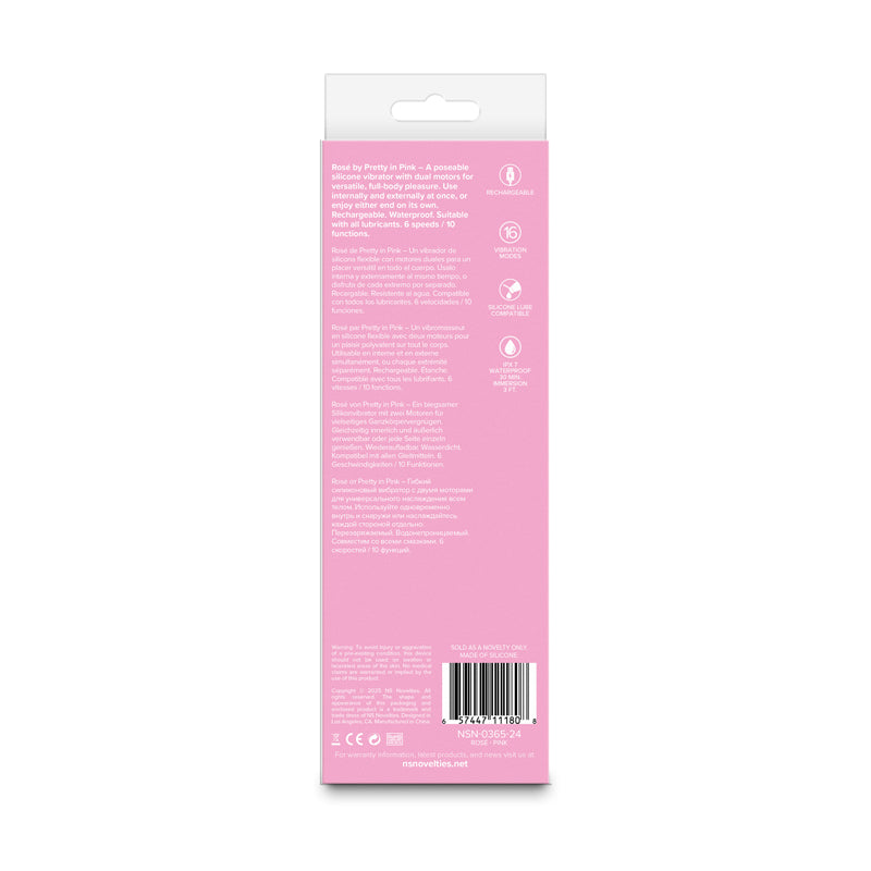 Pretty in Pink Rose - Pink 19.4 cm USB Rechargeable Vibrator