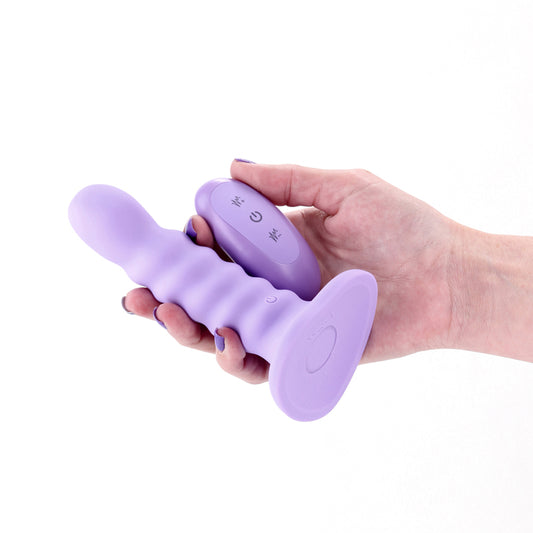 Colours Ribbed - 5'' Vibrating Dildo - Purple 14.5 cm Vibrating Dildo