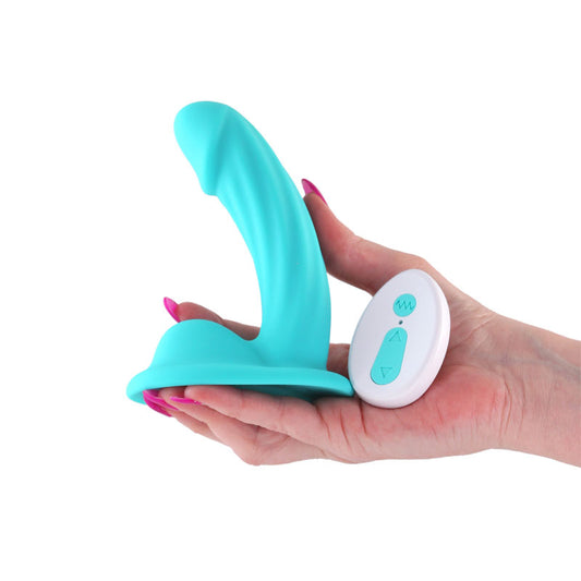 Colours Curve - Vibrating 5'' Dildo - Teal 12.6 cm Vibrating Dildo