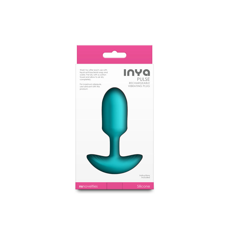 INYA Pulse - Teal 11 cm USB Rechargeable Vibrating Butt Plug