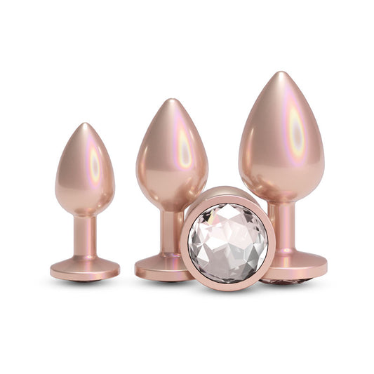 Rear Assets Trainer Kit - Iridescent Champagne Metallic Butt Plugs