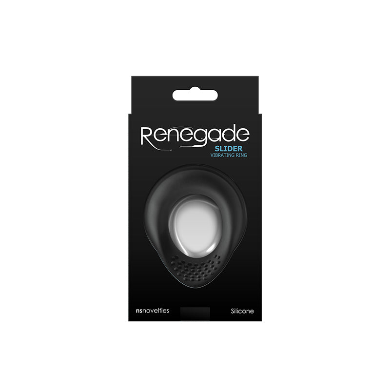 Renegade Slider - Black USB Rechargeable Vibrating Cock Ring