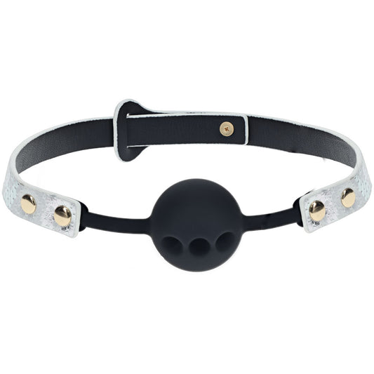 OUCH! Florence Collection - Silicone Ball Gag - White Breathable Mouth