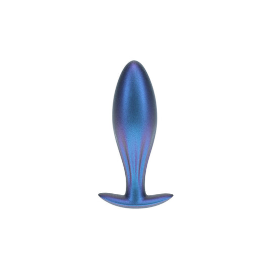 OUCH! Oval Anal Plug - Metallic Blue 11.7 cm Butt Plug