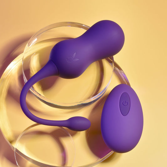 Playboy Pleasure DOUBLE TIME - Purple Vibrating Kegel Balls