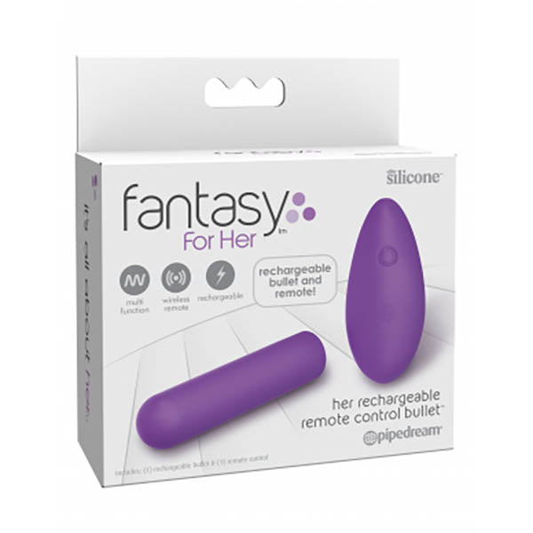 Fantasy For Her Rechargeable Remote Control Bullet - Purple Bullet