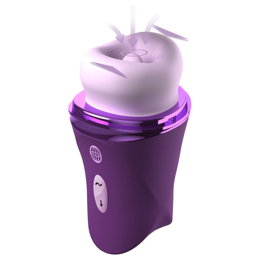 Fantasy For Her Lush Kiss Plush - Purple USB Rechargeable Licking & Sucking Stimulator