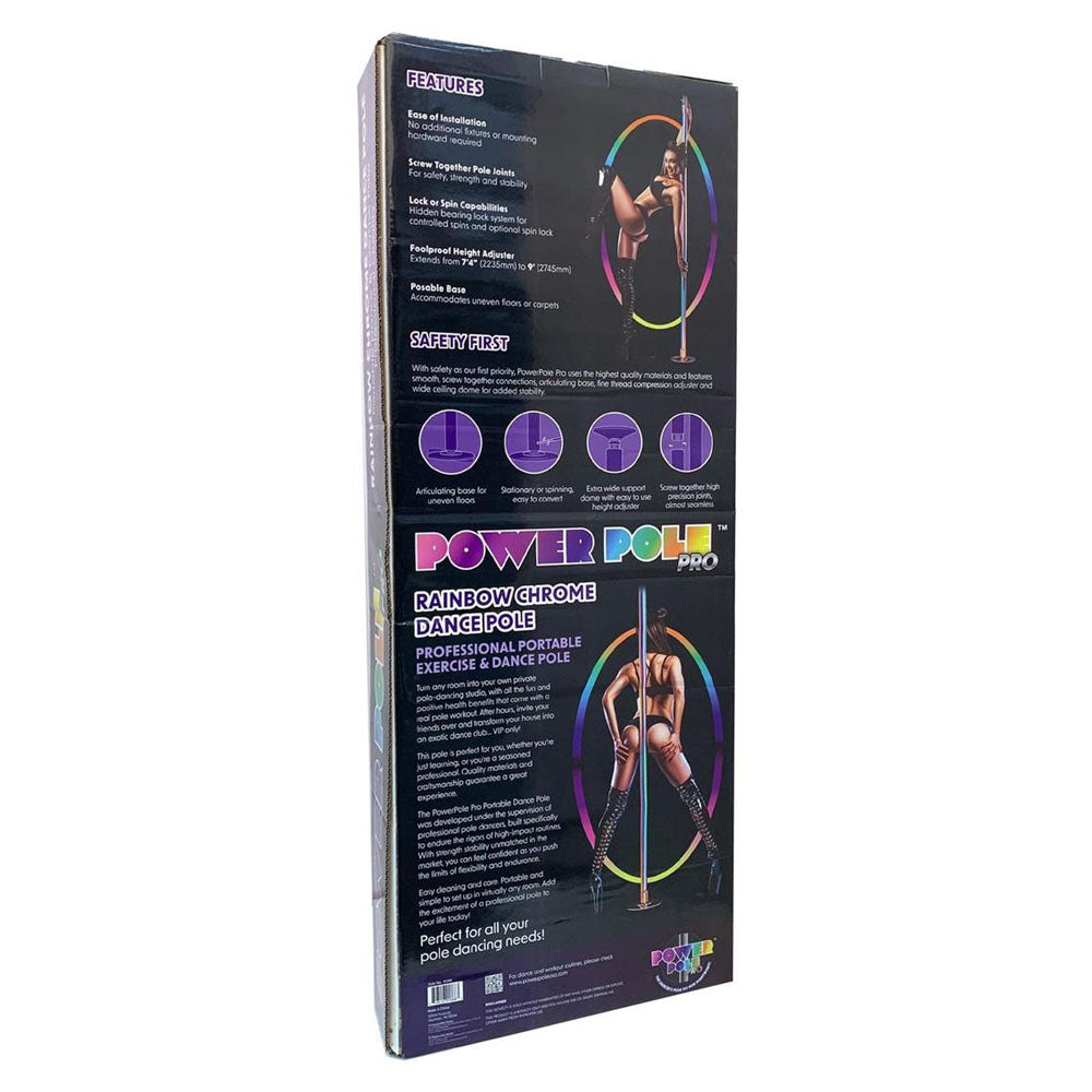 Power Pole Pro - Rainbow Chrome Dance Pole Kit