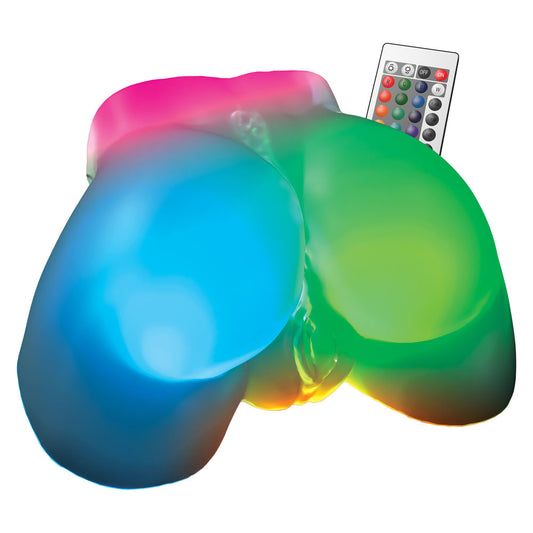 PDX Elite Go Booty LED Mega Masturbator - Clear LED Doggy-Style