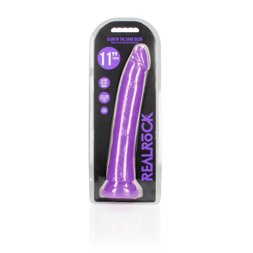 REALROCK Slim Glow in the Dark Neon - Glow in Dark (11'') Dong