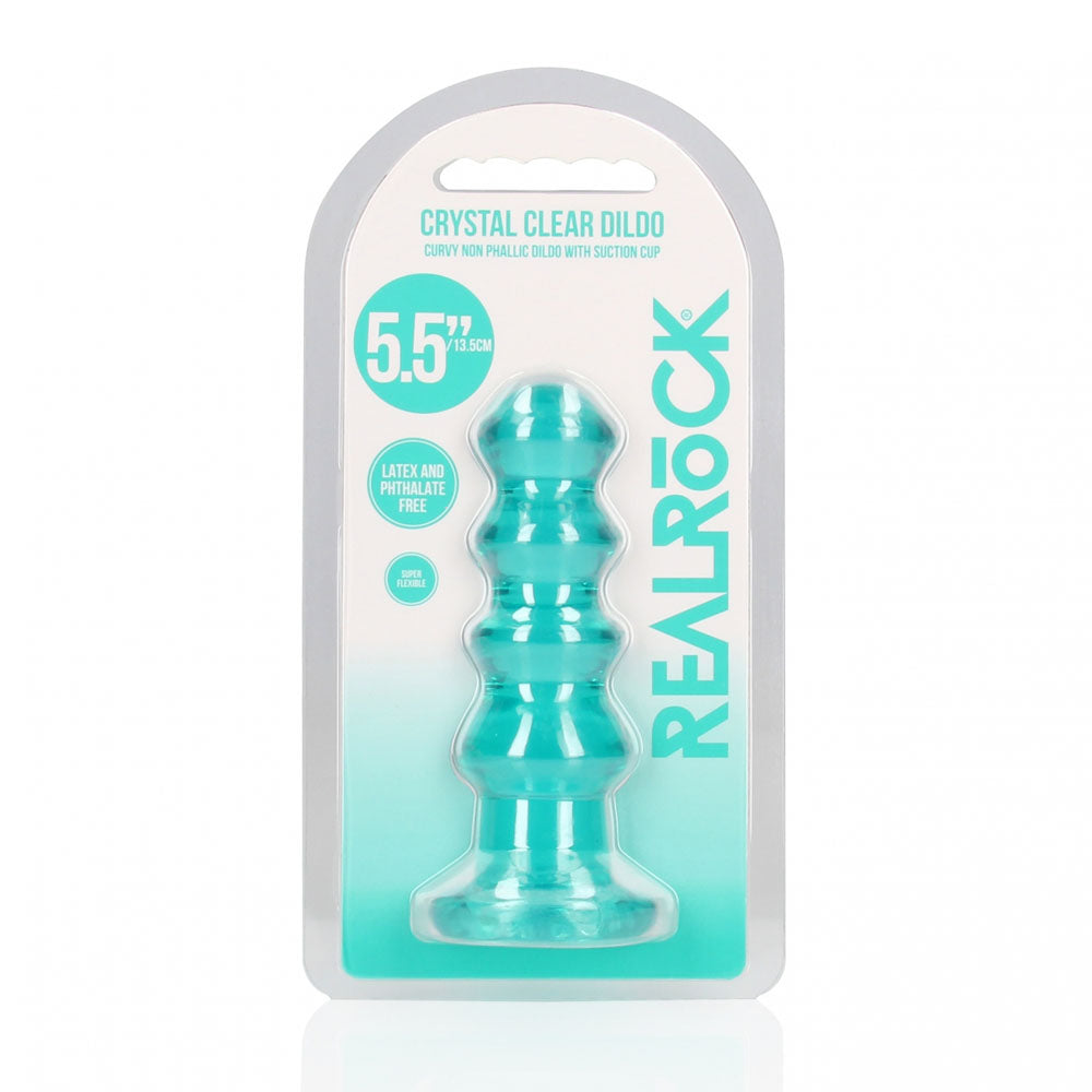 REALROCK 14 cm Curvy Anal Plug - Turquoise 14 cm (4.5'') Butt Plug
