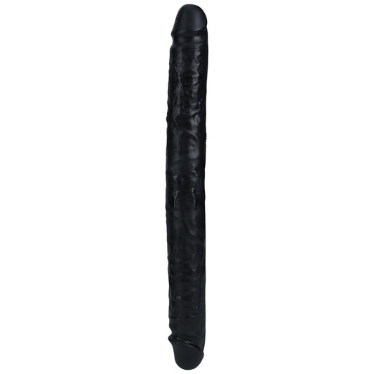 REALROCK 35cm Slim Double Dildo - Black 35 cm (14'') Double Dong