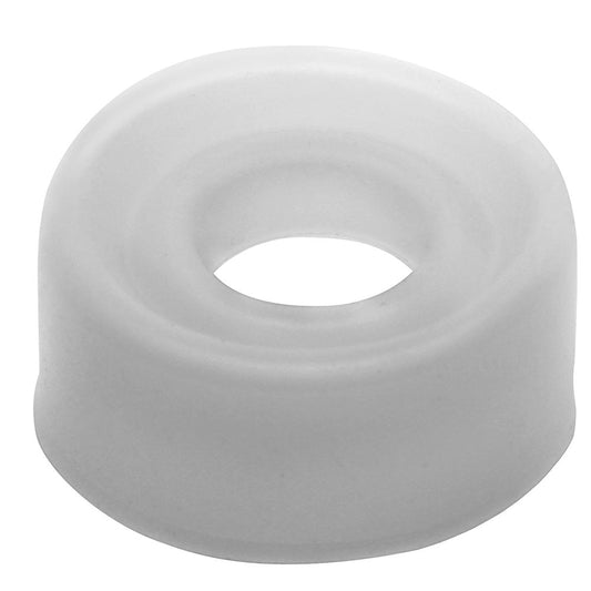 LuvPump ComFit Silicone Sleeve. Close-up of the white sleeve on a white background.
