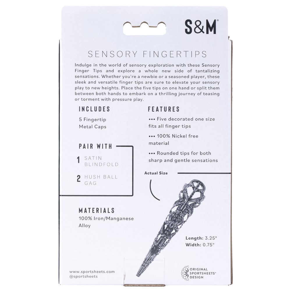 Sex & Mischief Sensory Fingertips - Black - Set of 5
