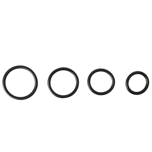 SPORTSHEETS Rubber O-Ring 4 Pack Rings - 4 Pack - Black