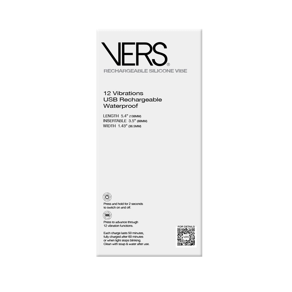 VERS Rechargeable Silicone G Spot Vibe - Black 13.8 cm Vibrator