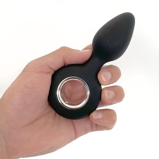 VERS Rechargeable Silicone Plug Vibe - Black 12.5 cm