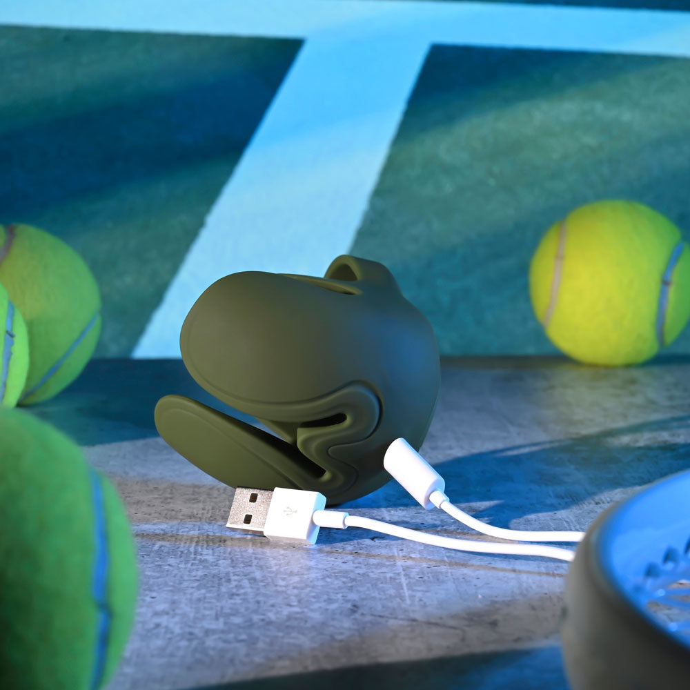 Zero Tolerance NUTTY BUDDY - Olive Green Vibrating Cock & Balls Ring